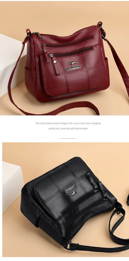 Handbag for Ladies 2025 Women's Crossbody Bag New Multi-layer Mother's Bag Large Capacity Shoulder Messenger Purse Foreign Trade
