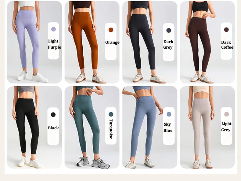 Women's Yoga Pants Gym Leggings Lady's Girl Fitness Soft touch Tights High Waist Elastic Breathable No T Line Sports Pants