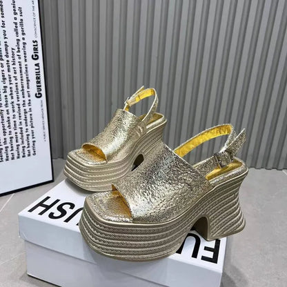 High Heels Sandals Women's Chunky Designer Shoes Platform Fashion Slippers Dress New Pumps Flip Flops Elegant Mujer De Sandalias