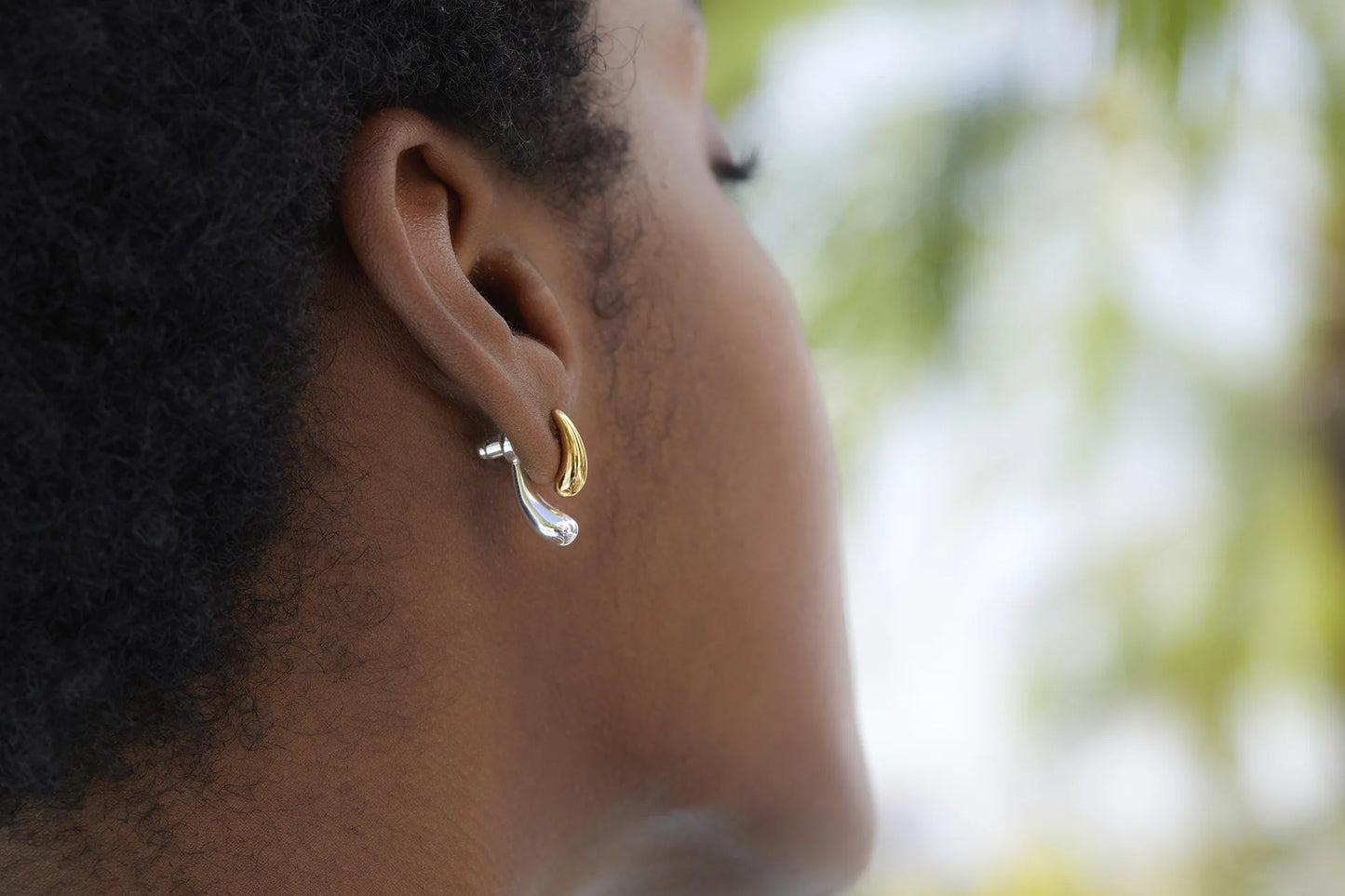 925 Silver Two Tone Plated High Polished Small Stud Earrings For Women Minimalist Trendy Statement Earring Personalized Gift