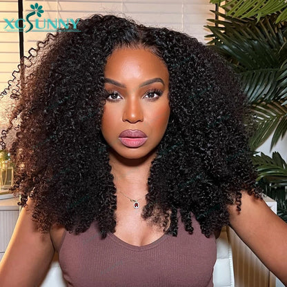 Kinky Curly Human Bundles Double Drawn Burmese Kinky Curly Weave Human Hair Weft Hair Extensions For Black Women