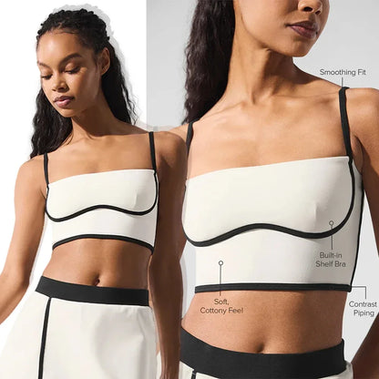 Yoga Tops for Women Crop Tops Airbrush Streamlined Bra Tank Slimming and Tight Fitting Camisole Yoga Exercise and Fitness Vest