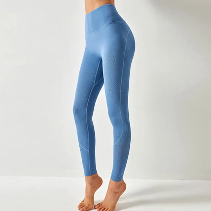 Women High Waist Yoga Pants Leggings with Back Pocket Running Cycling Breathable Sports Leggings Fitness Workout Gym Clothing