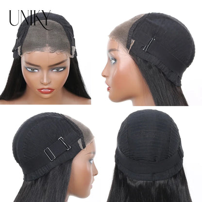 Glueless Wigs Ready To Wear 6x4 Lace Wig Straight Short Bob Wigs Human Hair Glueless Preplucked Human Wigs Ready To Go 180%