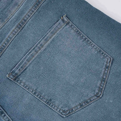 Women Seamed Front Wide Leg Jeans Elastic Waist Stretch Denim Flare Jeans High Waisted Jean Bell Bottom Cropped Pants pantalones