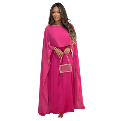 Women Dress Long Dresses Solid Round Neck Full Sleeve Casual Regular Loose Fit Elegant Splice High Waist Vestidos Simple