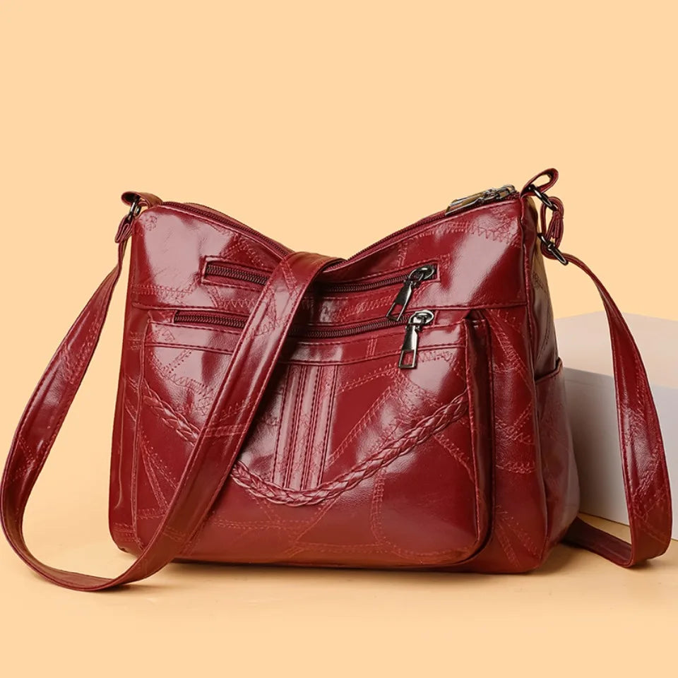 Light Women's Bags for Mom Multi-pocket Design Ladies Crossbody Shoulder Bags Vintage Pu Leather Purses and Handbags Sac A Main