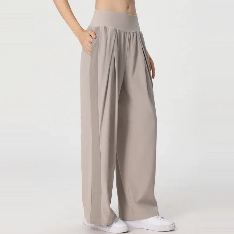 Yoga Pants Outdoor Loose Athletic Casual Pants Running Fitness Wide Leg Pants