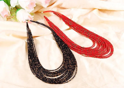 Statement Necklace for Women Collier Femme 2023 Fashion Boho Beads Multi-layer Choker Necklaces & Pendants Bijoux Collares
