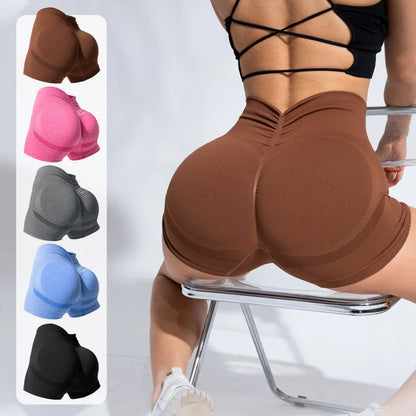 High-Waisted Hip-Lifting Yoga Pants for Women, Running Bare Sensation Breathable Fitness Pants Outer Wear Leggings, Tight Shorts