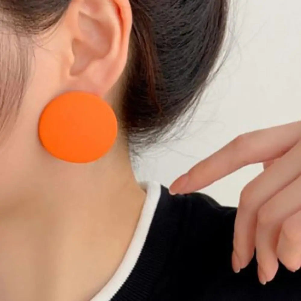 High Quality Exaggerated Acrylic Round Earrings Colorful Dangle Earrings Simple And Versatile Earrings Fashion Earrings