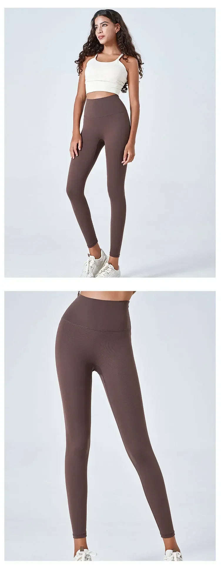 High Waisted Nude Feeling No Embarrassment Line Yoga Pants Women Stretch Firming Lift Hip Sports Fitness Bottom Pants