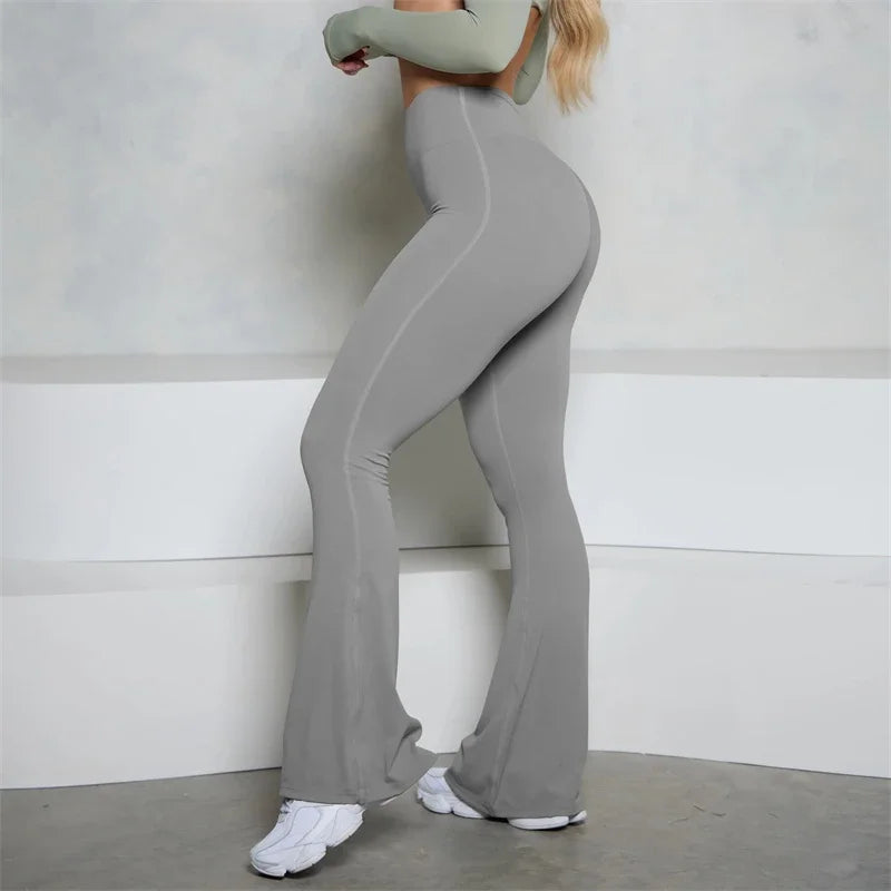 Bum New Yoga Pants Flare Scrunch Butt Pants Women Bell Bottoms Yoga Leggings High Waist Gym Fitness Pants Stretch Workout