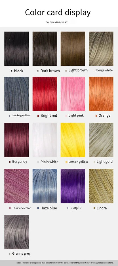 Wig woman air bangs long hair big waves dyed synthetic fiber high temperature silk full head set selling long curly hair