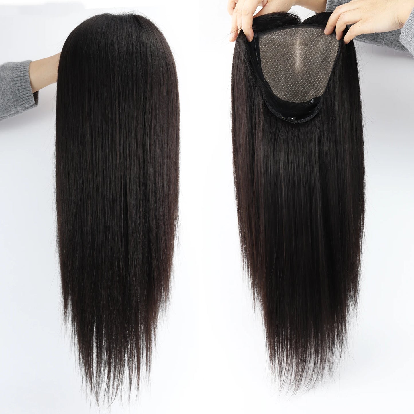 6x6“ Silk Top Full Lace Wig with PU front Real Virgin European Human Hair Wig for Women Silk Base with Elastic Net Wear to go