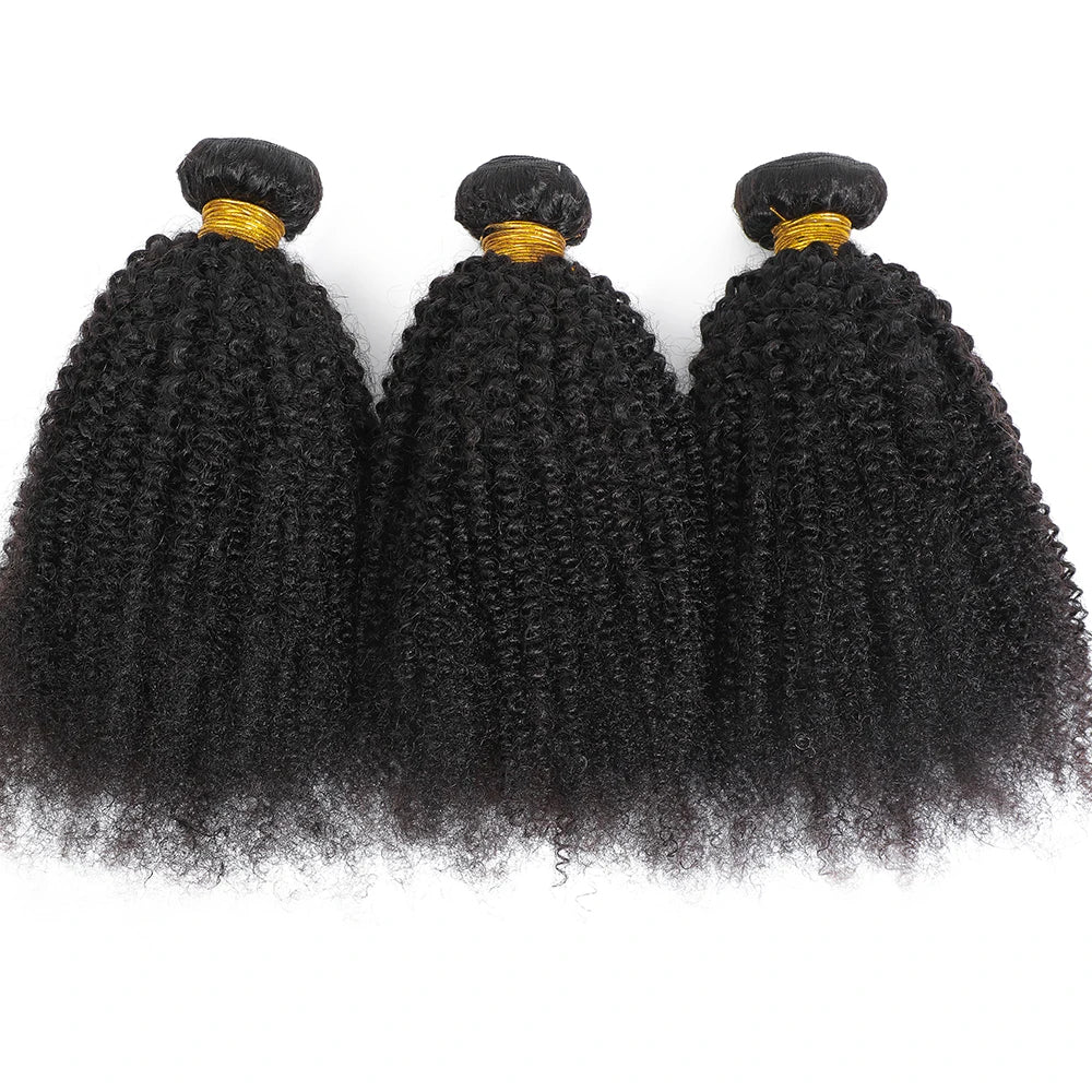 Brazilian Afro Kinky Curly Human Hair Bundles 4b 4c Afro kinky Bulk Human Hair Weave Bundle Deal Hair Extensions Wholesale
