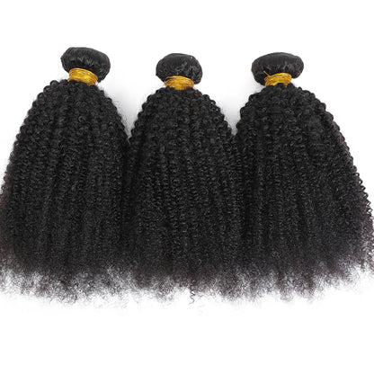 Brazilian Afro Kinky Curly Human Hair Bundles 4b 4c Afro kinky Bulk Human Hair Weave Bundle Deal Hair Extensions Wholesale