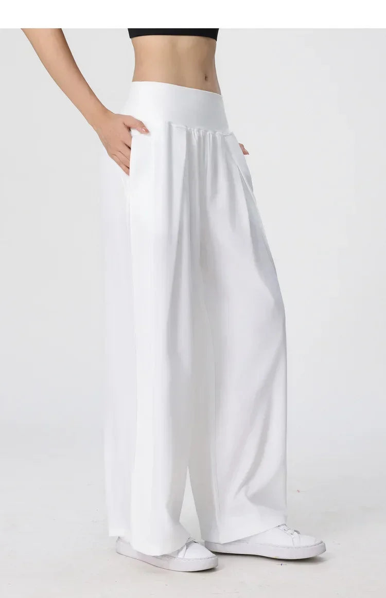Yoga Pants Women's Loose Running Casual Pants Spring Summer Breathable Wide Leg Flare Outer Wear Sweatpants