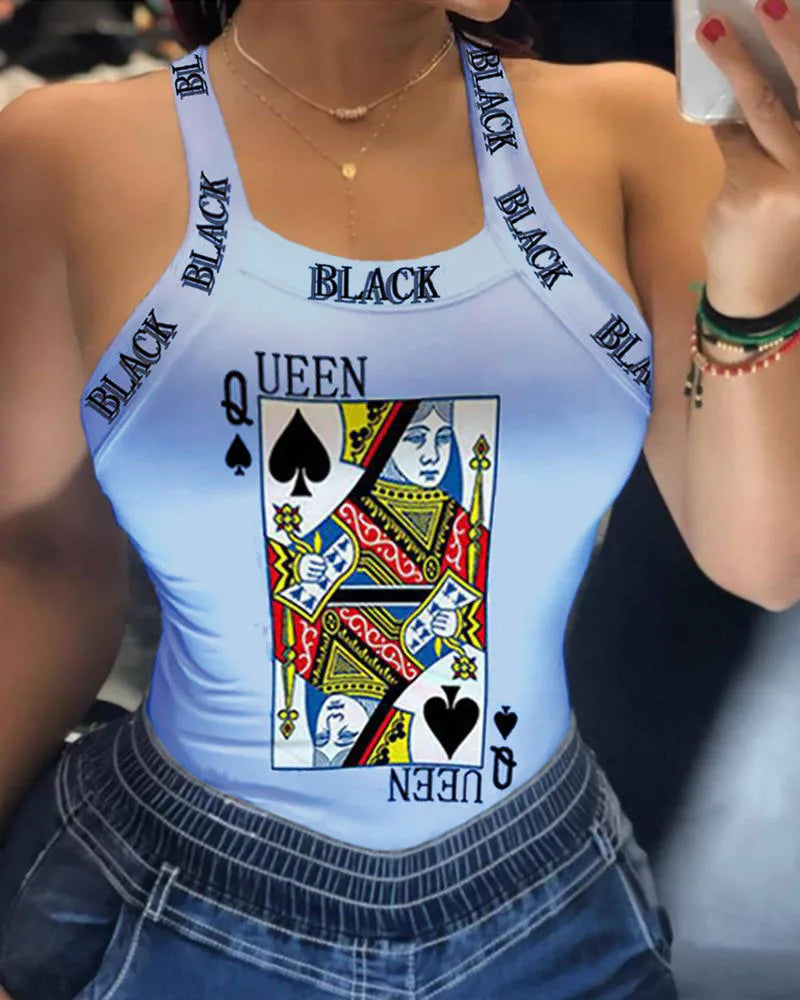 Y2K Vest Sexy Camisole Top Printed Vest 25 Colors Size 6 Spicy Girl Sexy Tight Summer U-Neck Basic Versatile Fashion Camis Tops