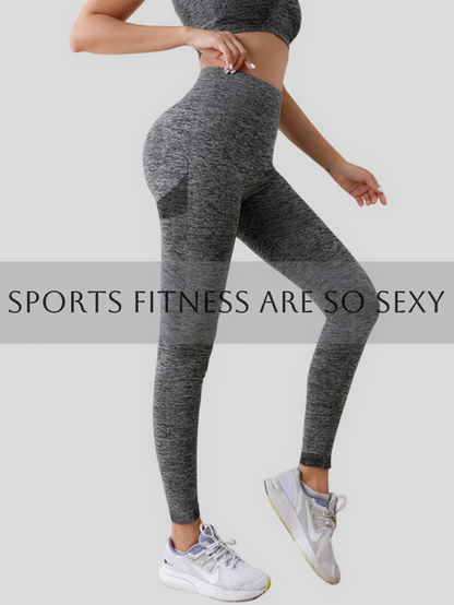 Women'S Sports Yoga Pants Fitness Hip Lifting High Waisted Pants Abdominal Compression Tight Fitting Breathable Sports Fitness