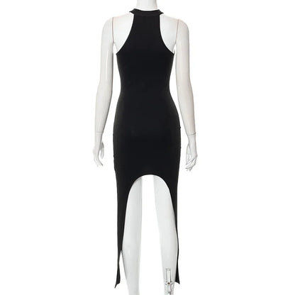 Black Dresses For Women Y2k Clothes Long Tassels Vestidos De Mujer O-neck Sleeveless Sexi Night Dress Hot Club Outfit Streetwear