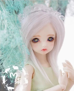 D09-P389 children handmade toy   1/12 1/8 1/6 1/4 1/3 MSD bjd doll wig red blue pink black DIY long straight hair 1pcs