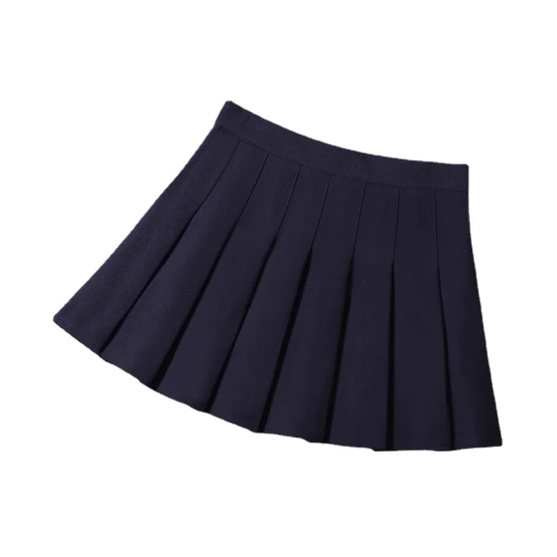 Women's Skirts Japanese Fashion School Clothes Brown Pleated Saias Femininas Girls Red Ropa Para Mujer Mini Skirt With Shorts