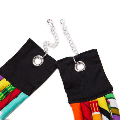 Women's Necklace 2023 Jewelry African Fabric Batik Necklace Printed Fabric Necklace Ankara Tribe Tassel Necklace Women WYB750