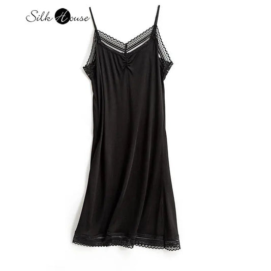 Silk Suspender Skirt Women's Loose LINED SKIRT Summer Large Bottomed Skirt Mulberry Silk Vest Skirt Bottomed