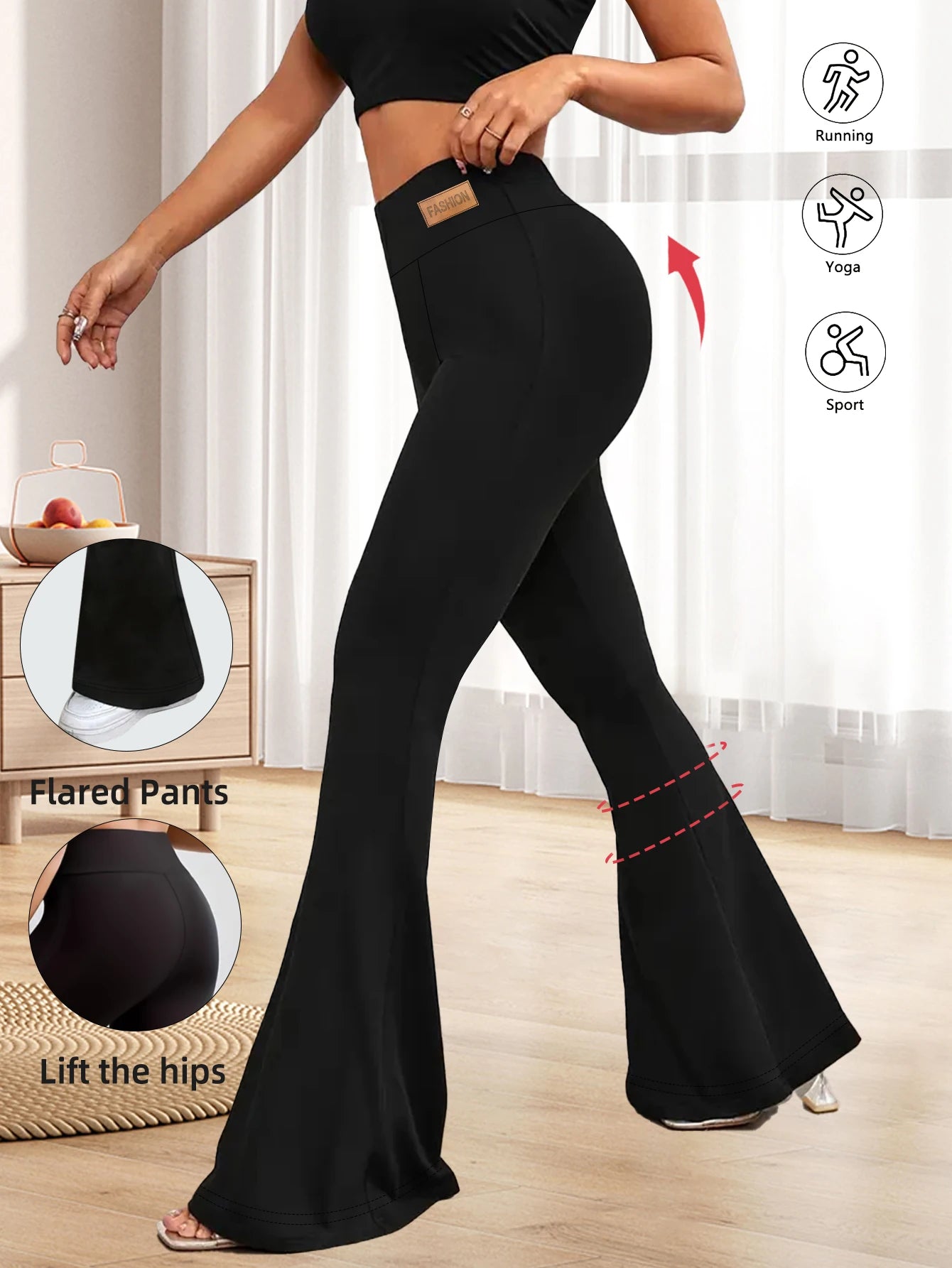 Women's Yoga Pants Summer  High Waist  Flared Trousers  Tummy Control Workout Leggings  Hot  Sales Pants for Women