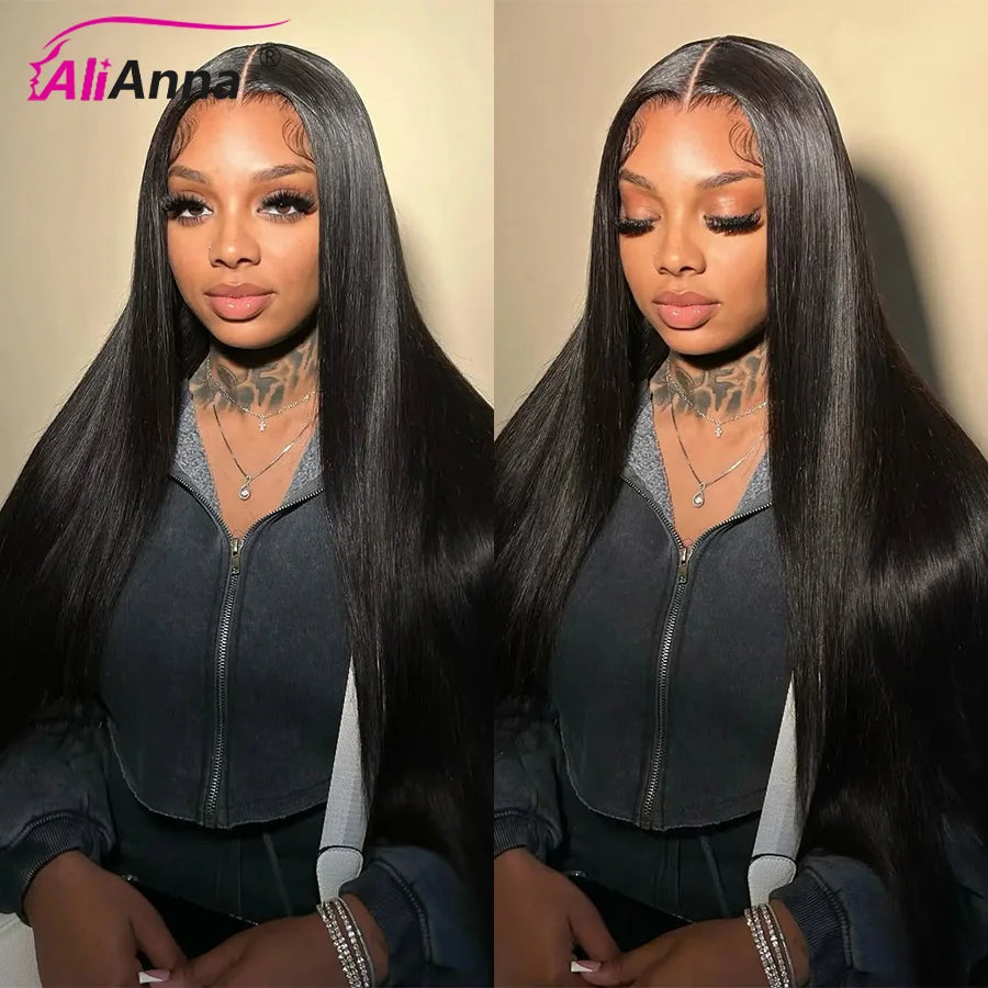 26 28 30Inch 6X4 Straight Glueless Wigs Human Hair Ready To Wear Go Human Hair Wigs Brazilian Pre Cut Closure Wig Human Hair Wig