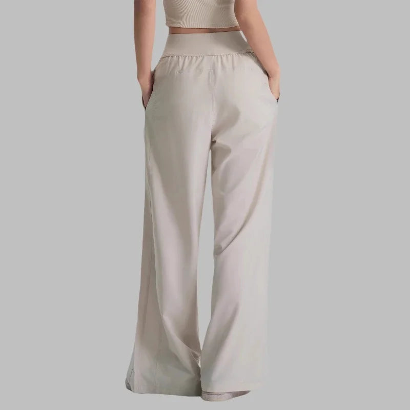 New Yoga Pants Women Loose Wide Leg High Waist Fitness Quick Dry Running Sweatpants