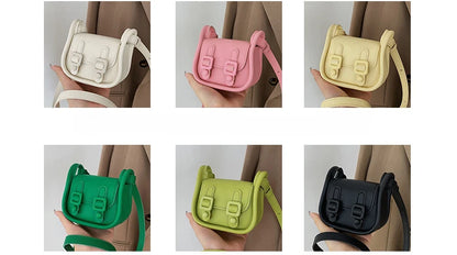 Women Bags Trendy Fashionable Retro Shoulder Bag Casual Crossbody Bag Children Messenger Bag Kids Bags for Girl Solid Wallet 가방