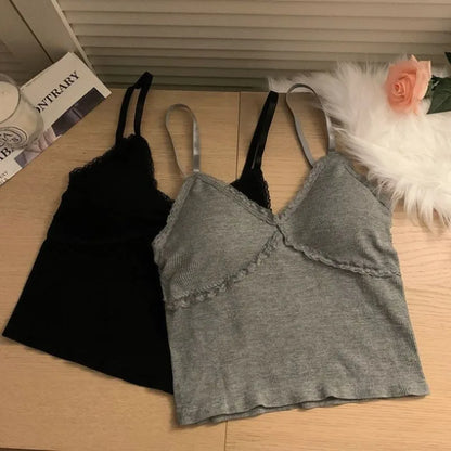 Women Tops Sexy Lingerie Women Lace Bottoming Camisole Women's 2024 Summer Short Top Singlet Top Women Топ Жіночний