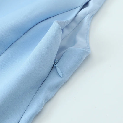 TRAF Top for Women Fashion Summer Short Skirt Hem Bow Sleeveless O-neck Blouse Street Clothing Vest Tank Chic Ladies Tops Mujer