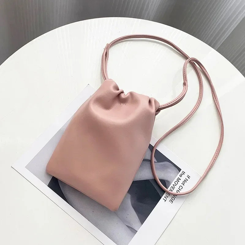 Women Handbags Female Pu Leather Shoulder Bags Large Capacity Crossbody Bags Solid Flap for Women Portable Phone Purse