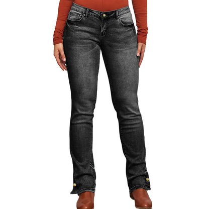 Women's Classic Denim Pants Fashion Vintage Low Waist Skinny Denim Trousers Daily Causal Versatile Trendy Streetwear Jeans