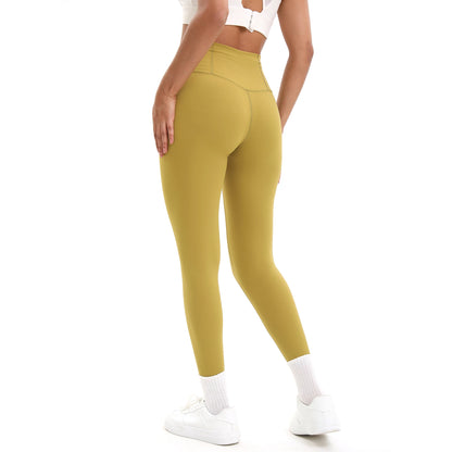 Solid Color Seamless Yoga Pants High Waist Fitness Sport Legging Women Stretchy Gym Workout Tights Running Pants