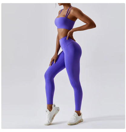 Women's Yoga Pants Nude Feeling Running Speed Dry Buttock Lifting Fitness Pants High Waist Tight Gym Push-Up Sweat Pants