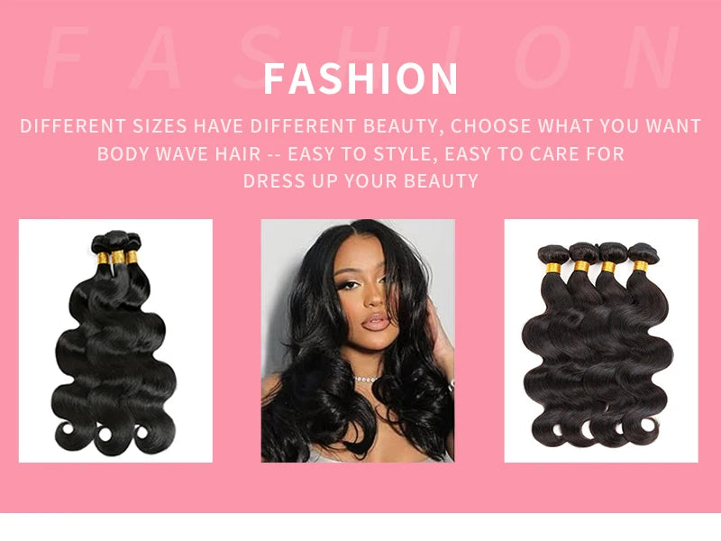 Body Wave Bundles Human Hair Brazilian Hair Weave Bundles 100% Natural Black Human Hair Extensions 1 3 4 PCS Bundles