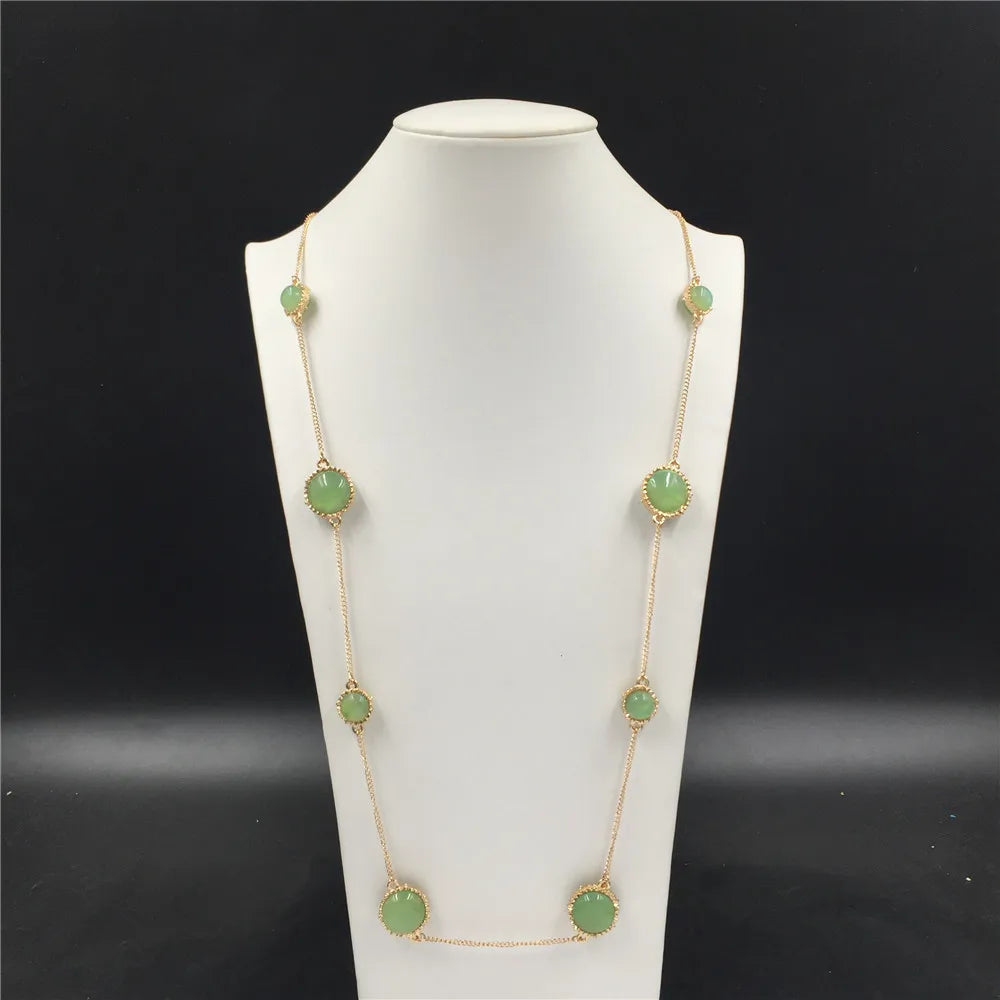 Chain Necklace for Women Gold Color Chain Necklace Pendant on neck Bohemian Sweater Necklace Women Jewelry Wholesale