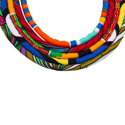 Women's Necklace 2023 Jewelry African Fabric Batik Necklace Printed Fabric Necklace Ankara Tribe Tassel Necklace Women WYB750