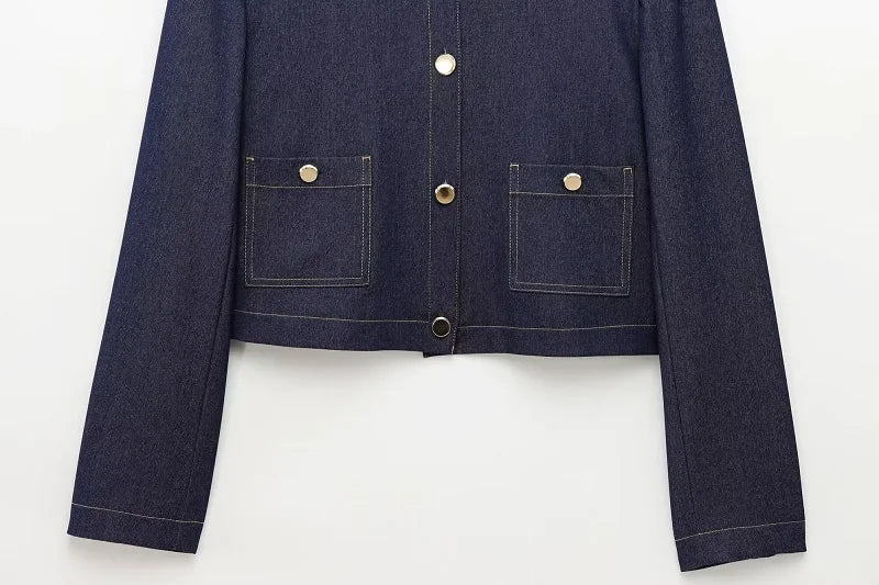 MUJER Women's Jeans Sets Woman Outfits Blue Baggy Jeans Woman High Waist Jeans for Women Suits Streetwear Jackets Denim Outfits