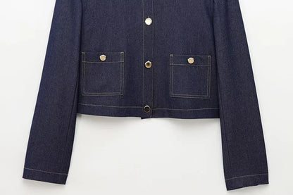 MUJER Women's Jeans Sets Woman Outfits Blue Baggy Jeans Woman High Waist Jeans for Women Suits Streetwear Jackets Denim Outfits