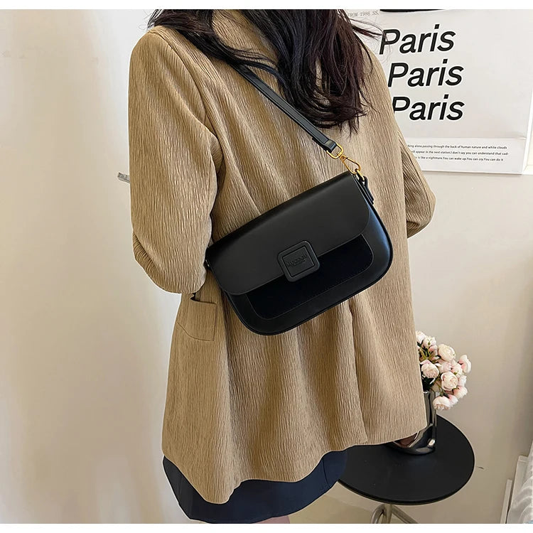Women's Bag 2025 Autumn and Winter Simple Fashion Small Square Bag Korean Style High-Grade Fashion All-Match Casual Shoulder Bag