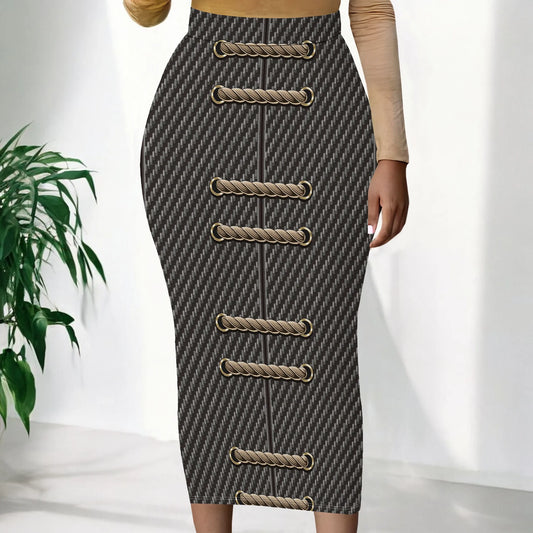 Womens Long Cotton Patchwork Stretch Denim Skirt a Line Flared Jean Maxi Skirt