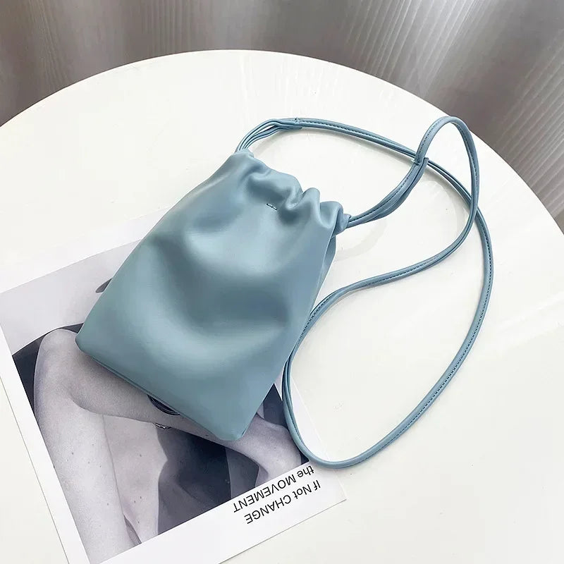 Women Handbags Female Pu Leather Shoulder Bags Large Capacity Crossbody Bags Solid Flap for Women Portable Phone Purse