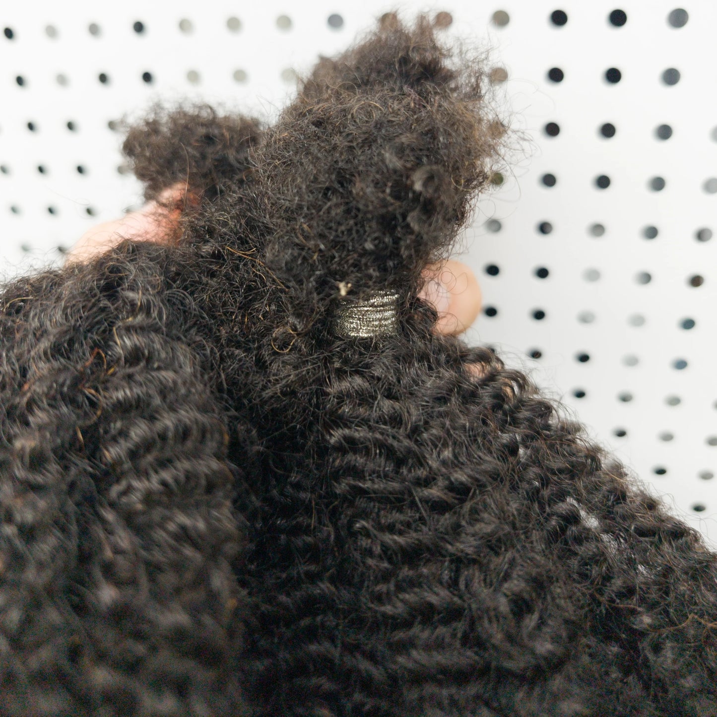 Human Hair No Weft 4C Afro Kinky Curly Virgin Brazilian Human Hair Extensions Weave Bundles Weaving for African Black Women 16"