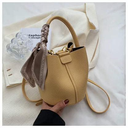 Fashion Women Crossbody Bags Autumn Winter Shoulder Bags Luxury Brand Design Bucket Bag Ladies PU Leather Portable Hand Bags