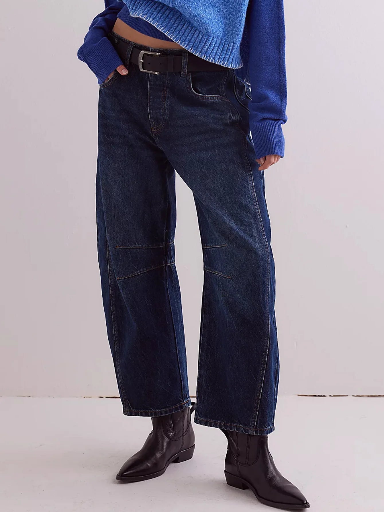 Women's Four Seasons New Fashion Low-rise Jeans Casual Loose Wash Wide-leg Pants Women's Simple Comfortable Straight Leg Jeans